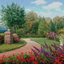 Схема вышивки «пейзаж»