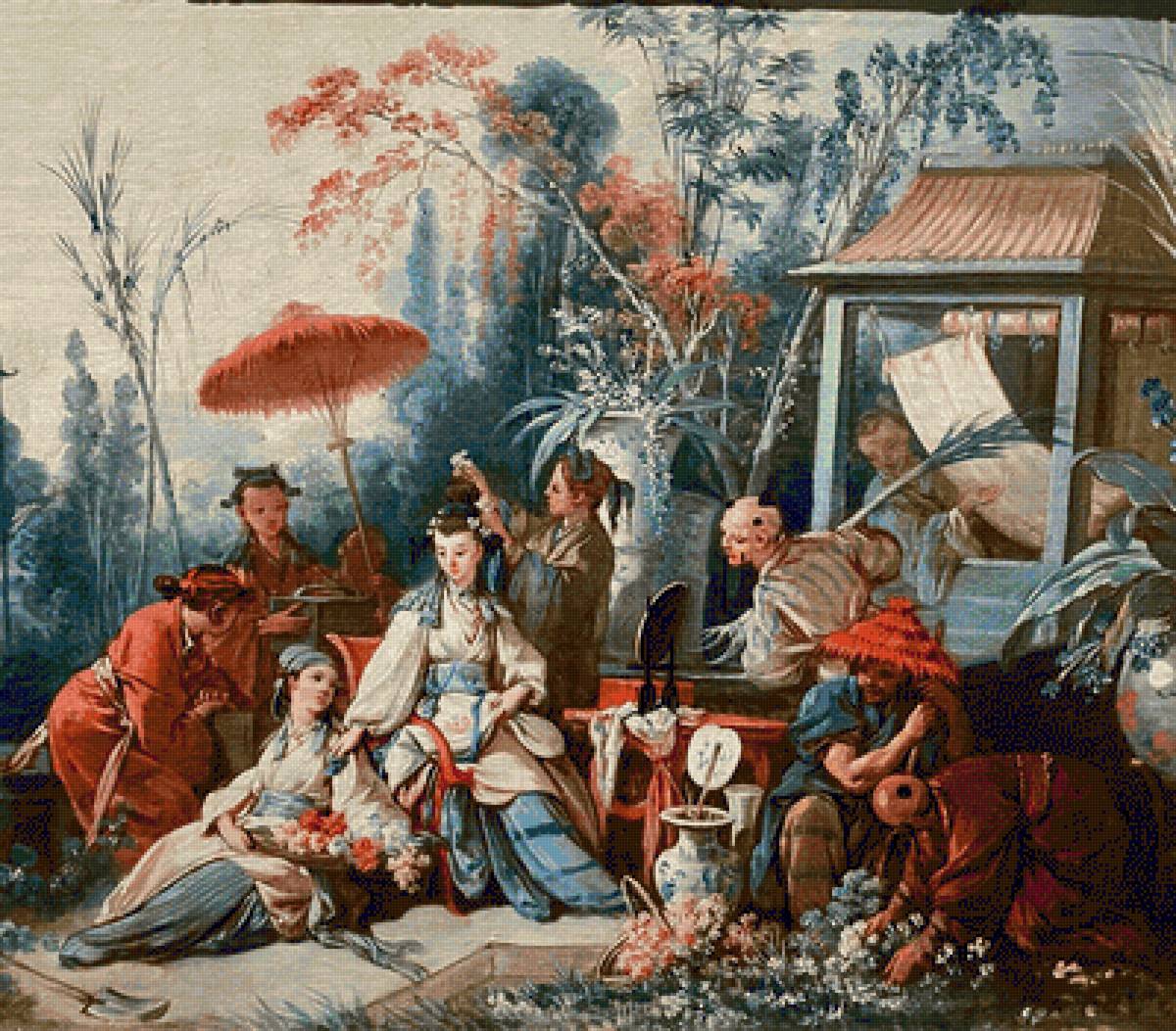 ФРАНСУА БУШЕ. КИТАЙСКИЙ САД. ШИНУАЗРИ-1 - люди, картины - предпросмотр