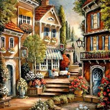 Схема вышивки «város»