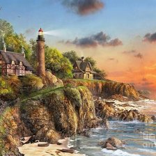 Схема вышивки «Sunset at Graggy by Dominic Davison»