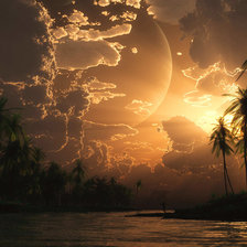 Схема вышивки «вечер в тропиках»