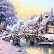 Схема вышивки «Thomas Kinkade the dream home»