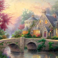 Схема вышивки «village»