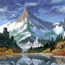 Схема вышивки «Горы»