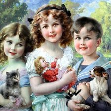 Схема вышивки «niños»