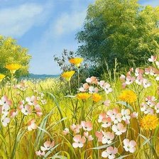 Схема вышивки «пейзаж»