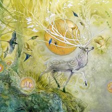 Схема вышивки «Олень-лето»