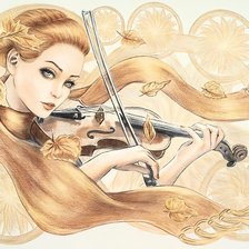 Схема вышивки «Летела музыка»