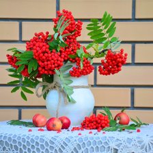 Схема вышивки «букет рябины»