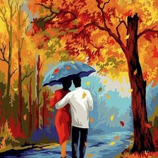 Схема вышивки «Под дождем»