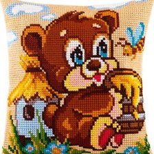 Схема вышивки «Мишка с мёдом»