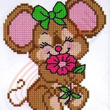 Схема вышивки «Мышка»