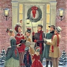 Vintage Christmas carolers