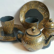 Схема вышивки «чайный сервиз»