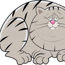 Схема вышивки «Толстый кот»