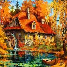 Схема вышивки «Krajobraz jesienny»