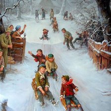 Схема вышивки «дети на горке»