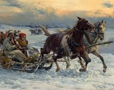 Схема вышивки «катание на санях худ.Альфред Варуш-Ковальски»