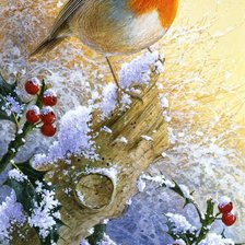 Схема вышивки «Птица 01»