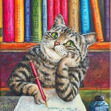 Схема вышивки «Письмо любимой мур-мур»