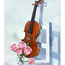 Схема вышивки «Музыкальный натюрморт.»
