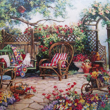 Схема вышивки «БАРБАРА МОК. В БАБУШКИНОМ САДУ»