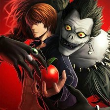 Схема вышивки «Ягами Лайт и Рюк»