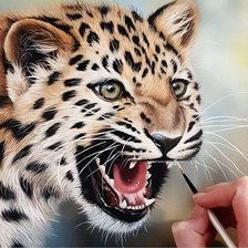 Котик рукой художника