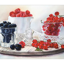 Схема вышивки «Ягодный натюрморт.»