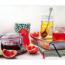 Схема вышивки «Натюрморт с вареньем.»