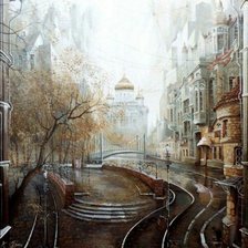 Схема вышивки «Старая улочка»