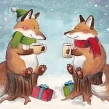 Схема вышивки «Погреемся»