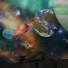 Схема вышивки «космос»