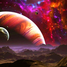 Схема вышивки «космос»