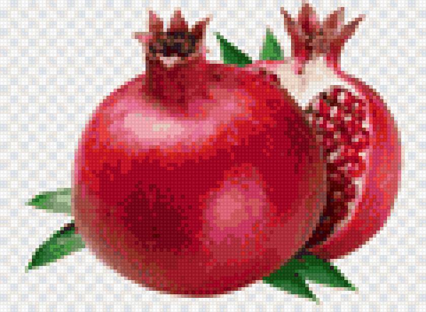 Гранат - листики, гранат - предпросмотр