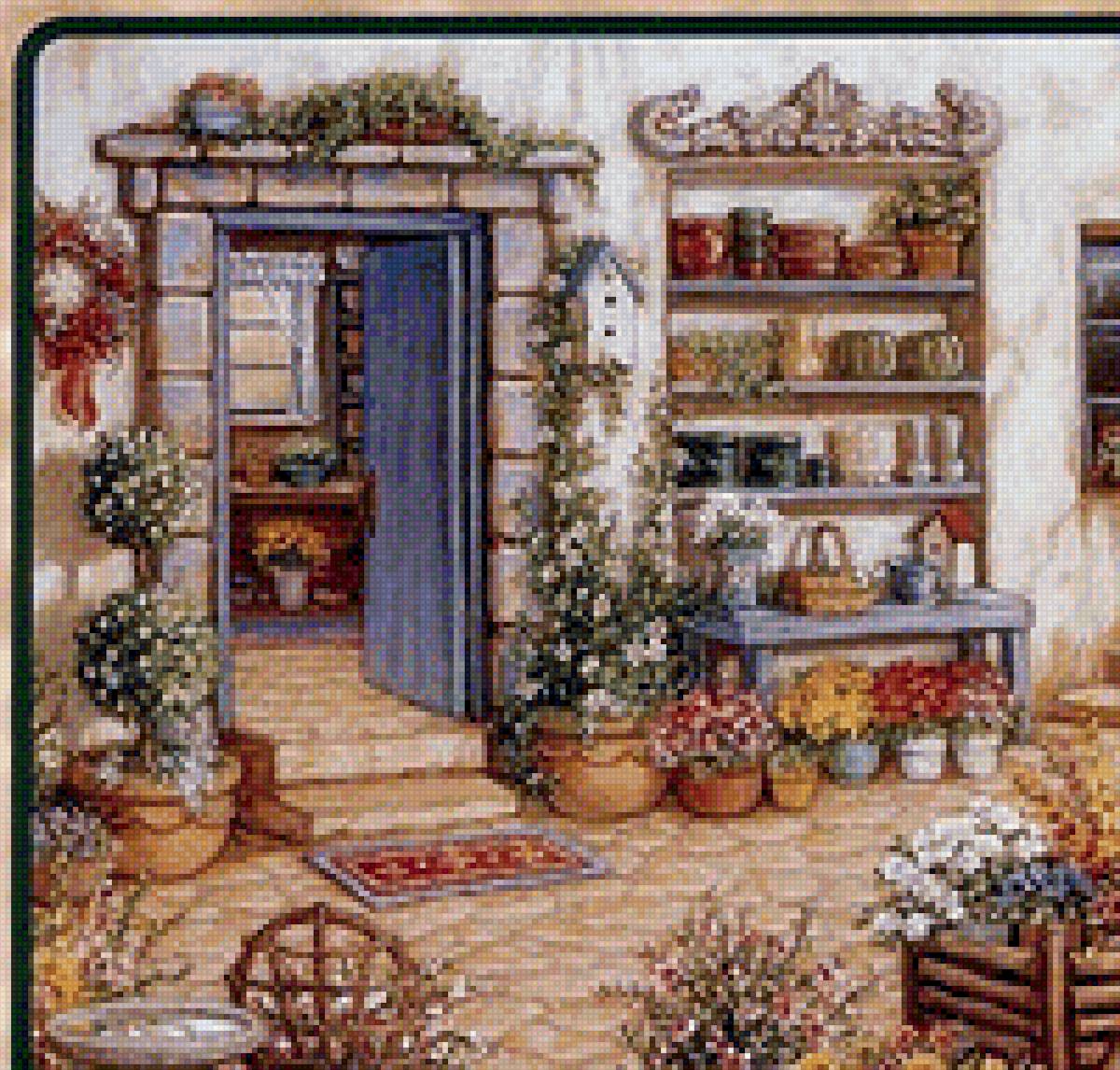 Дворик - дворик, дверь - предпросмотр