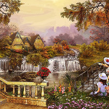 Схема вышивки «Пейзаж»