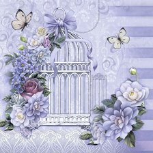 Схема вышивки «Клетка для птиц»