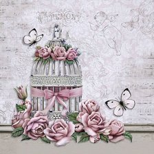 Схема вышивки «Клетка для птиц»