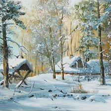 Схема вышивки «Зима»