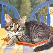 Схема вышивки «Gato.»