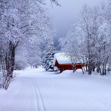 зимняя избушка