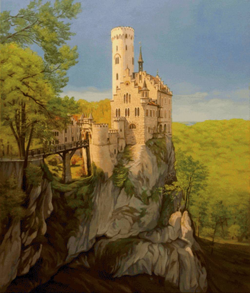 Замок Лихтенштейн, Германия - художники - предпросмотр