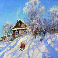 Схема вышивки «зимние забавы»