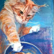 Схема вышивки «Котенок»