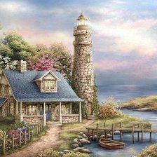 Схема вышивки «пейзаж»