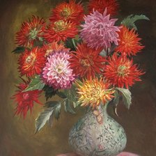 Схема вышивки «Boque de dálias.»