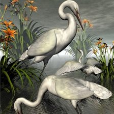 Схема вышивки «En la laguna»