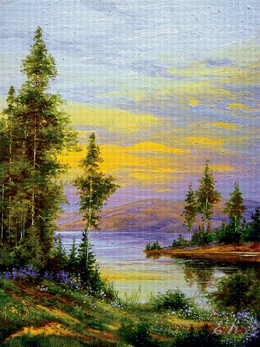 Лето. Елена Кораблёва - русские художники - предпросмотр