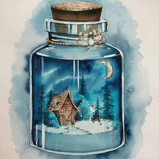 Схема вышивки «Сказка в банке»